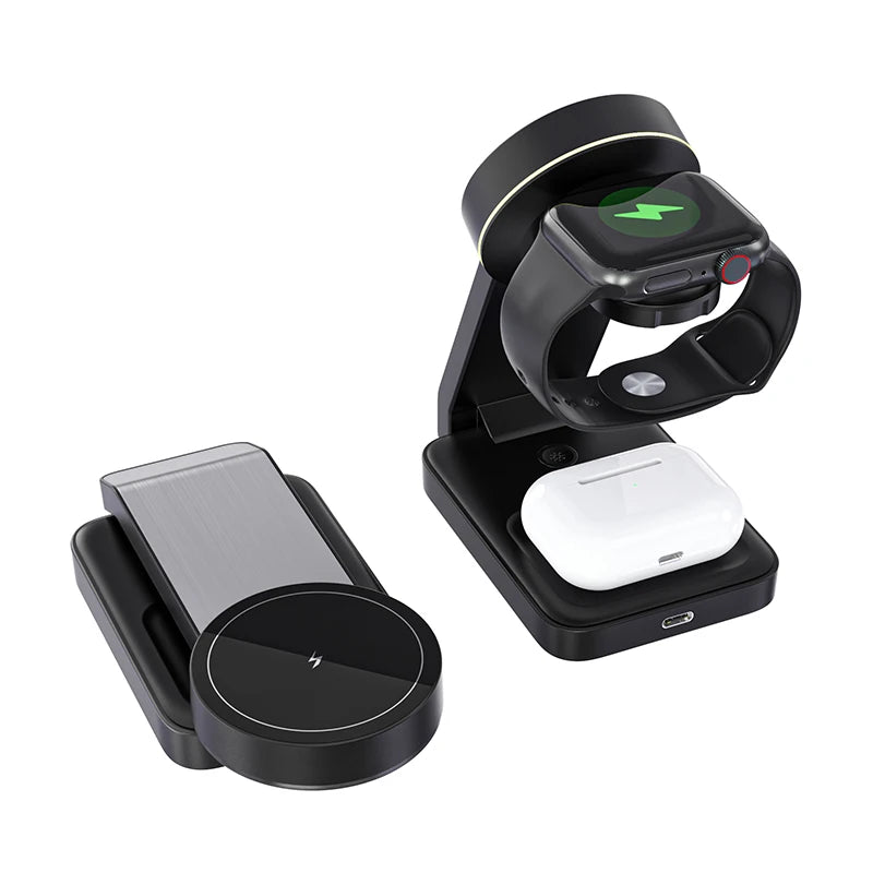 3-in-1 Magnetic Foldable Fast Wireless Charger